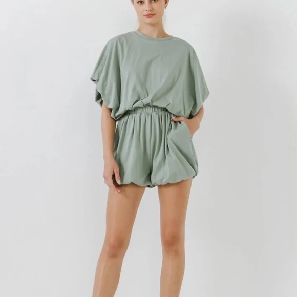 GREY LAB Pants - NWT GREY LAB Green Romper